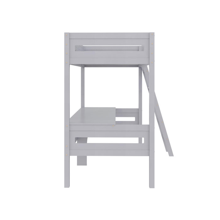 Isabelle & Max™ Everiz Twin Solid Wood Loft Bed with BuiltinDesk by